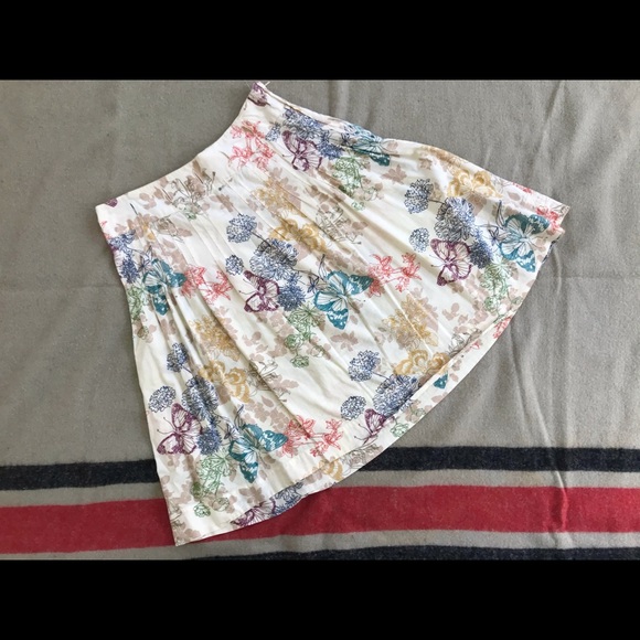 H&M cotton floral print A-line skirt sz 4 - Picture 2 of 4